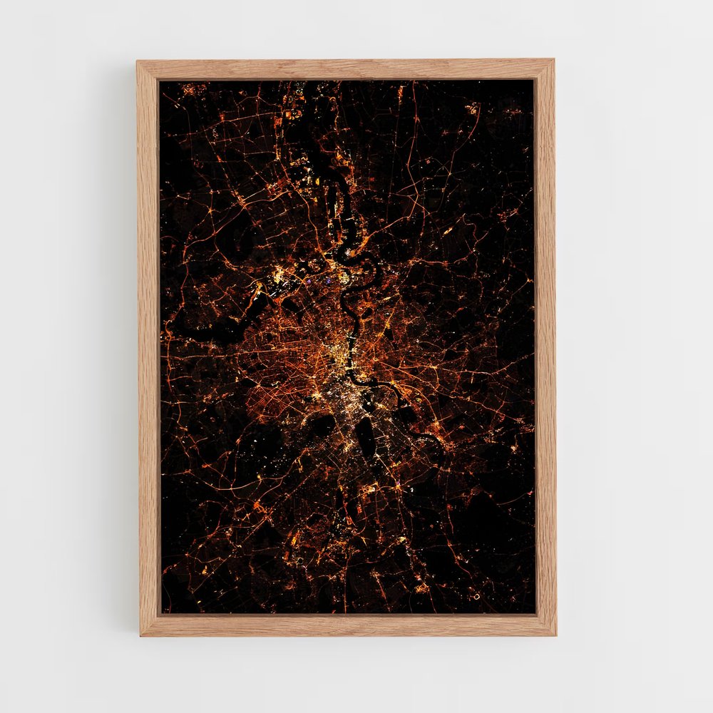 Poster Lumières de la Terre – affiche Astronomie (vue 4)